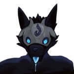  animated blue_eyes blue_tongue canid canine glowing glowing_eyes glowing_tongue kindred_(lol) league_of_legends male mammal mask ramun riot_games simple_background solo tongue video_games white_background wolf_(lol) 