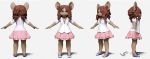  3d_(artwork) anthro clothed clothing digital_media_(artwork) female fur guayabajava hair hi_res mammal mouse rodent sculpture simple_background teeth white_background 