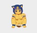  animal_crossing animal_humanoid ankha_(animal_crossing) anthro big_breasts blue_hair breasts butt clothing conditional_dnp crybleat digestion digital_media_(artwork) domestic_cat egyptian feces felid feline felis female fur hair hi_res humanoid mammal nintendo nipples nude peeing pooping pussy scat solo thick_thighs urine video_games watersports wetting 