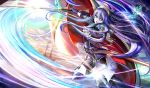  1girl blue_eyes blue_hair bug butterfly cape fingerless_gloves fire_emblem fire_emblem:_kakusei fire_emblem_heroes gloves highres holding holding_sword holding_weapon insect long_hair lucina nintendo sword tiara tongari weapon 