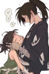  1boy 1girl black_hair brown_eyes brown_hair dororo_(character) dororo_(tezuka) hyakkimaru_(dororo) japanese_clothes short_hair 