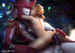  2018 anal anal_penetration anthro balls blonde_hair breath_of_the_wild clothing detailed_background elf erection fish hair homri humanoid hylian link male male/male marine muscular muscular_male nintendo nude penetration penis shark sidon_(zelda) size_difference smile the_legend_of_zelda underwear video_games water zora 