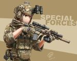  1girl assault assault_rifle gun h&amp;k_hk416 highres jpc original rifle weapon 
