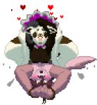  2019 alpha_channel animated anthro big_breasts big_butt blush bonnet bovid bovine breasts brown_fur brown_hair butt canid canine canis caprine clothing digital_media_(artwork) duo female fur goat hair horn low_res male male/female mammal nipples nude pixel_(artwork) pixel_animation roleplay sex simple_background smile snu-snu transparent_background tsunamidusher video_games white_fur wolf 