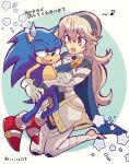  1boy 1girl armor barefoot blue_cape blue_eyes cape crossover female_my_unit_(fire_emblem_if) fire_emblem fire_emblem_if furry gloves hair_between_eyes hair_ornament hairband highres hug kiriya_(552260) long_hair mamkute my_unit_(fire_emblem_if) nintendo pointy_ears red_eyes sega shoes silver_hair smile sneakers sonic sonic_the_hedgehog super_smash_bros. white_hair 