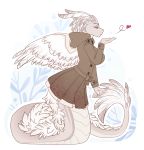  anthro clothed clothing digital_media_(artwork) dragon feathered_dragon feathered_wings feathers female lamia reptile scalie snake solo vashaa wings 