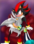  2010 blush clothed clothing eulipotyphlan footwear gloves hedgehog male mammal red_eyes shadow_the_hedgehog shilumi shoes silver_the_hedgehog sonic_(series) 