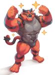  abs anthro areola barazoku barefoot biceps blackmonster bulge claws clothed clothing fangs felid feline flexing fur green_eyes hi_res incineroar looking_away male mammal manly mostly_nude muscular nintendo nipples pecs pok&eacute;mon pok&eacute;mon_(species) sharp_claws sharp_teeth simple_background smile solo standing teeth thick_thighs triceps underwear video_games white_background 