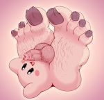  4_toes :d alien balls big_feet feet foot_fetish hair hairy_balls hairy_feet hi_res huge_feet humanoid_feet humanoid_penis kirby kirby_(series) lying male nintendo not_furry nude on_back open_mouth penis pubes smile solo toes tongue uncut video_games waddling_head what yowesephth 