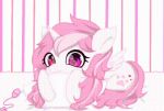  &lt;3 2d_animation animated big_eyes chibi cutie_mark egg_vibrator equid eyelashes fan_character feathered_wings feathers female hair horn mammal my_little_pony one_eye_closed pillow pink_eyes pink_hair pink_tail sex_toy solo vibrator white_body winged_unicorn wings wink 