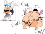  2019 anthro artybear big_breasts breasts comic cum cum_inside digital_media_(artwork) female hi_res instant_loss_2koma looking_at_viewer male male/female mating_press penetration rouge_the_bat sex simple_background smile sonic_(series) speech_bubble vaginal vaginal_penetration 