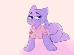  anormaluser blue_fur bottomless breasts cartoon_network clothed clothing felid feline fur mammal nicole_watterson the_amazing_world_of_gumball 