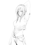  1girl aya_brea bouto_(paranoia) breasts derivative_work monochrome parasite_eve pe simple_background sketch solo white_background 