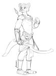  anthro assassin&#039;s_creed clothed clothing dawmino herpestid hi_res male mammal mongoose solo standing video_games warrior 