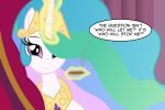  2019 badumsquish cigar dialogue english_text equid female friendship_is_magic hi_res horn looking_at_viewer mammal my_little_pony princess_celestia_(mlp) purple_eyes smug solo text unicorn 