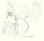  big_butt blue&#039;s_clues blue_(blue&#039;s_clues) blush breasts butt canid canine canis clothing digital_media_(artwork) domestic_dog fart female jroy101 mammal nickelodeon simple_background smelly solo text thick_thighs wide_hips 