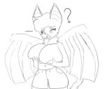  2019 animal_humanoid anthro areola big_breasts breast_grab breast_squish breasts chiropteran clothed clothing female hair hand_on_breast hi_res hsp huge_breasts humanoid hyper mammal nipples open_mouth solo wings 