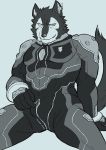  abs android bodysuit breke bulge canid canine canis clothing crotch_focus machine male mammal muscular muscular_male robot skinsuit srw225we tight_clothing tokyo_afterschool_summoners unzipping video_games wolf zipper 