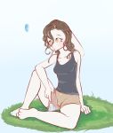  2019 alasou anthro barefoot book breasts brown_hair clothed clothing digital_media_(artwork) female hair lagomorph mammal rabbit sitting smile solo yellow_eyes 