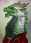  beard clothing dragon eastern_dragon facial_hair flash_whiskers fur hi_res nephrite scalie shepherdart solo white_fur 