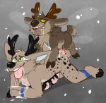  abstract_background ahegao anal anal_penetration animal_genitalia animal_penis balls big_balls cervid cervine crownedvictory cum cum_in_ass cum_inside equine_penis hyper hyper_penis looking_pleasured male male/male mammal penetration penis richie_(deer) size_difference small_dom_big_sub tongue tongue_out urak_(crownedvictory) 