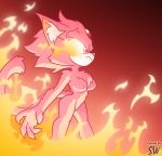  alternate_form angry bigdad blaze_the_cat breasts burning_blaze chest_tuft claws colored domestic_cat felid feline felis female fire flaming_eyes fur gradient_background hi_res inner_ear_fluff mammal nipples nude pink_fur shadowwalk simple_background solo sonic_(series) tuft video_games yellow_eyes 
