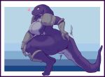  &lt;3 anthro big_breasts big_butt breasts butt curvaceous featureless_breasts female hand_on_butt lemurian risk_of_rain signirsol solo thick_thighs twerking 