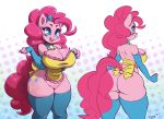 anthro apron big_breasts bottomless breasts butt cleavage clothed clothing earth_pony equid equine female friendship_is_magic horse legwear mammal my_little_pony pinkie_pie_(mlp) pony pussy rabidpepper thick_thighs thigh_highs voluptuous wide_hips 