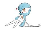  &lt;3 blueman282 blush female gardevoir hair hi_res humanoid looking_at_viewer nintendo open_mouth pok&eacute;mon pok&eacute;mon_(species) shiny_pok&eacute;mon simple_background smile solo video_games 