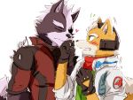  &lt;3 2019 anthro canid canine canis clothing comic duo fox fox_mccloud fur gloves grey_fur jacket kissing male male/male mammal nieh4real nintendo orange_fur scarf star_fox video_games wolf wolf_o&#039;donnell 