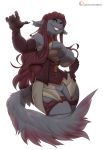  absurd_res anthro breasts curvaceous dragon female fur furred_dragon hi_res nipples pussy riipley smile solo standing thick_thighs wide_hips 
