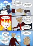  2017 angry anthro chene_(musuko42) city clothed clothing comic digital_media_(artwork) english_text felid feline felis fire fully_clothed hair inside jel_(musuko42) machine male male/male mammal musuko42 musuko_(character) office old power_armor roden romantic_couple short_hair sitting suit text walking_stick 