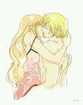  1boy 1girl blonde_hair hetero kiss long_hair nami_(one_piece) one_piece orange_hair sanji 