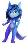  2019 anthro breasts canid canine chibi deviant-soulmates digital_media_(artwork) female hi_res mammal nude smile solo yellow_eyes 