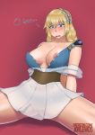  areola_slip areolae blonde_hair breasts cleavage dress highres joylewds large_breasts namco pussy see-through sitting solo sophitia_alexandra soul_calibur tagme uncensored 