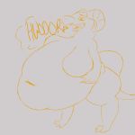 belly big_belly burping hi_res hyper hyper_belly itsss-cereal_(artist) kobold overweight wide_hips 