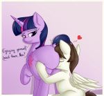  &lt;3 absurd_res andelai big_butt butt butt_grab butt_hug butt_squish duo english_text equid equine fan_character female feral feral_on_feral friendship_is_magic hand_on_butt hi_res horn horse looking_back male male/female mammal my_little_pony pony skindentation smile stinkface text twilight_sparkle_(mlp) winged_unicorn wings 
