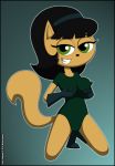  2018 4_fingers anthro big_tail black_hair clothed clothing eyelashes felid feline female foot_wear fur gloves grin hair kitty_katswell mammal nickelodeon smile solo t.u.f.f._puppy tagme verona7881 