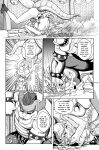  blocking blonde_hair bowser bowsette comic fangs fighting highres horns mario_(series) monochrome nintendo punching super_mario_bros. tail tony_kuusisto 