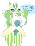  2019 arthropod big_breasts blush breasts digital_media_(artwork) female hi_res huge_breasts insect lurantis nintendo nipples nude open_mouth pok&eacute;mon pok&eacute;mon_(species) puffy_nipples pussy shiny_pok&eacute;mon solo spintopple thick_thighs video_games 
