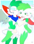  balls blush cum fan_character hi_res hoverboots legendary_pok&eacute;mon male male/male nexusofstarlight nintendo penis pixy pok&eacute;mon pok&eacute;mon_(species) shaymin shaymin_(sky_form) video_games 