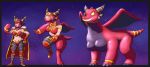  2018 alexstrasza animal_humanoid armor blizzard_entertainment breasts clothed clothing dragon dragon_humanoid featureless_breasts female growth hair hi_res horn humanoid humanoid_to_inanimate jewelry living_inflatable navel pussy red_hair scalie sequence simple_background smile solo subakitsu surprise transformation video_games warcraft wide_hips wing_growth 