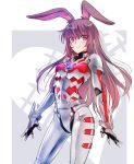  1girl animal_ears armor brown_eyes brown_hair bunny_ears highres iesupa long_hair rwby solo tagme ultra_series ultraman ultraman_(hero&#039;s_comics) velvet_scarlatina 