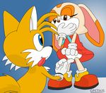  anthro blue_eyes canine cpctail cream_the_rabbit duo female fox lagomorph male mammal miles_prower panties rabbit sega sonic_(series) sonic_team tails tongue underwear young 