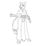  canid canine cloak clothing druid female fox hi_res magic_user mammal monk nikorokumitsero rei_kisaragi robe simple_background solo tnargraef tribal_spellcaster white_background 