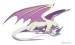  2019 claws digital_media_(artwork) dragon eyes_closed feral group horn membranous_wings scalie simple_background sleeping western_dragon white_background wings wrappedvi young 