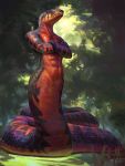  better_version_at_source black_scales crossed_arms hi_res looking_at_viewer male naga orange_scales reptile scales scalie snake spectrumshift 
