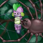  arachnid arthropod bdsm bite bondage bound bulge clothing cub dying friendship_is_magic green_eyes hi_res male micro my_little_pony nipples saliva sketch slightly_chubby smudge_proof snuff spider spider_web spike_(mlp) tears underwear urine venom wetting young 