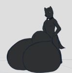  animal_genitalia animated anthro balls big_balls big_sheath canid canine canis collar fully_sheathed grinding huge_balls huge_sheath hyper hyper_balls hyper_sheath male mammal nude sheath simple_background solo sonicgamer wolf 