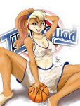 5_fingers anthro ball basketball_(ball) big_breasts big_butt breasts butt clothed clothing female hair hi_res lagomorph lola_bunny looney_tunes mammal nipples pussy rabbit solo viejillox warner_brothers wet wet_clothing 
